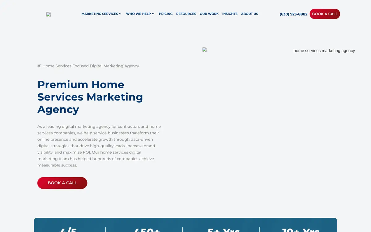 Screenshot of Built-Right Digital's homepage in 2026