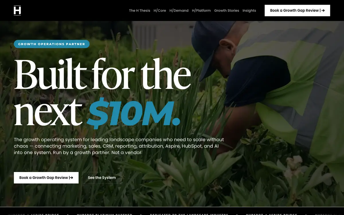 Screenshot of HALSTEAD's homepage in 2026