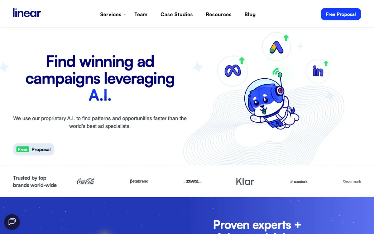 Screenshot of Linear's homepage in 2026