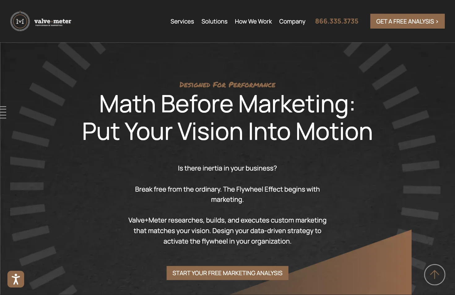 Screenshot of Valve+Meter's homepage in 2026