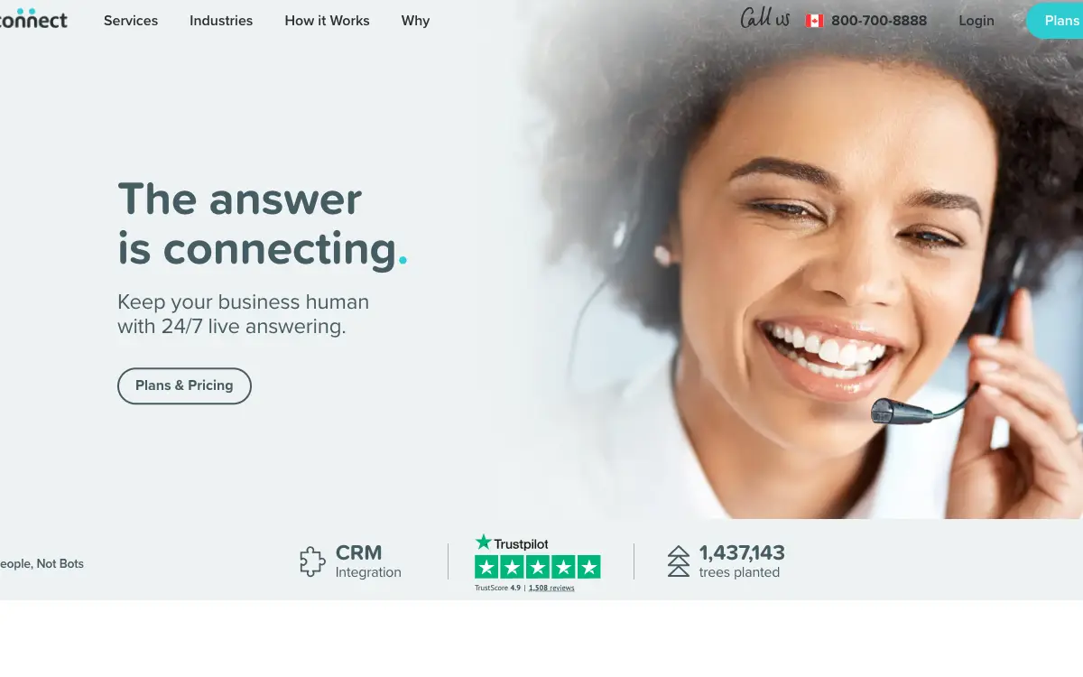 AnswerConnect pricing page as published on the vendor's own site