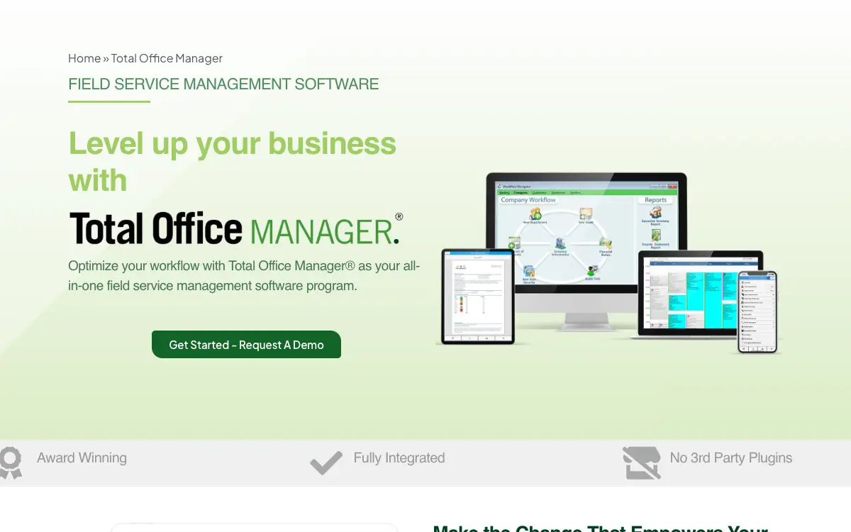 Total Office Manager pricing page as published on the vendor's own site