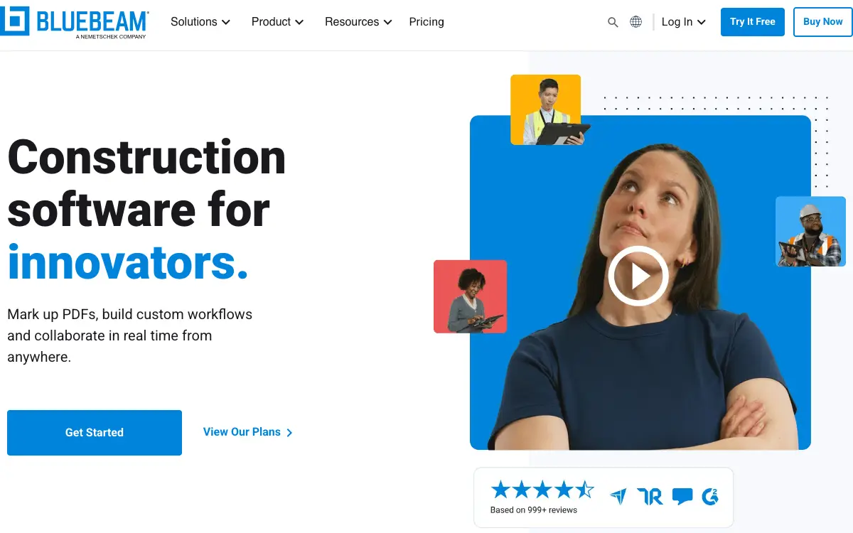 Bluebeam Revu pricing page as published on the vendor's own site