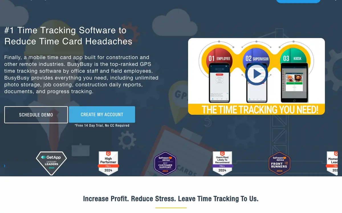 busybusy pricing page as published on the vendor's own site