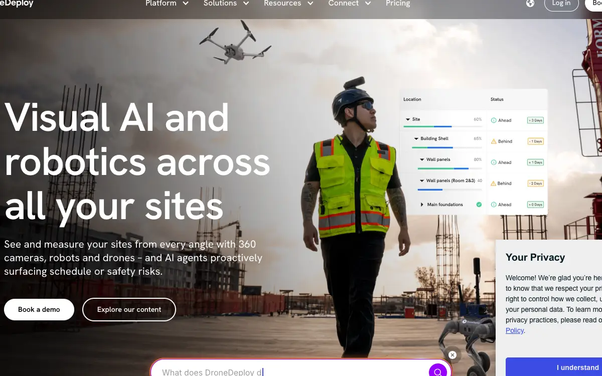 DroneDeploy pricing page as published on the vendor's own site
