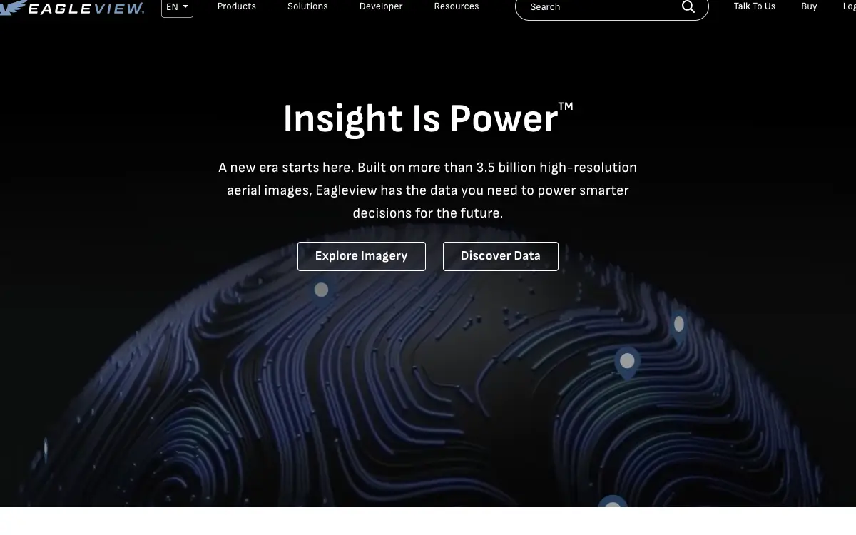 EagleView pricing page as published on the vendor's own site
