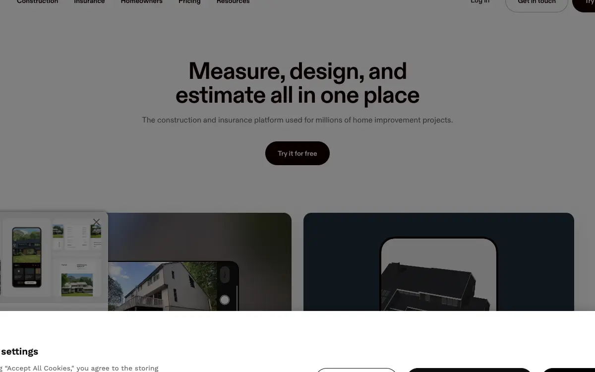Hover pricing page as published on the vendor's own site