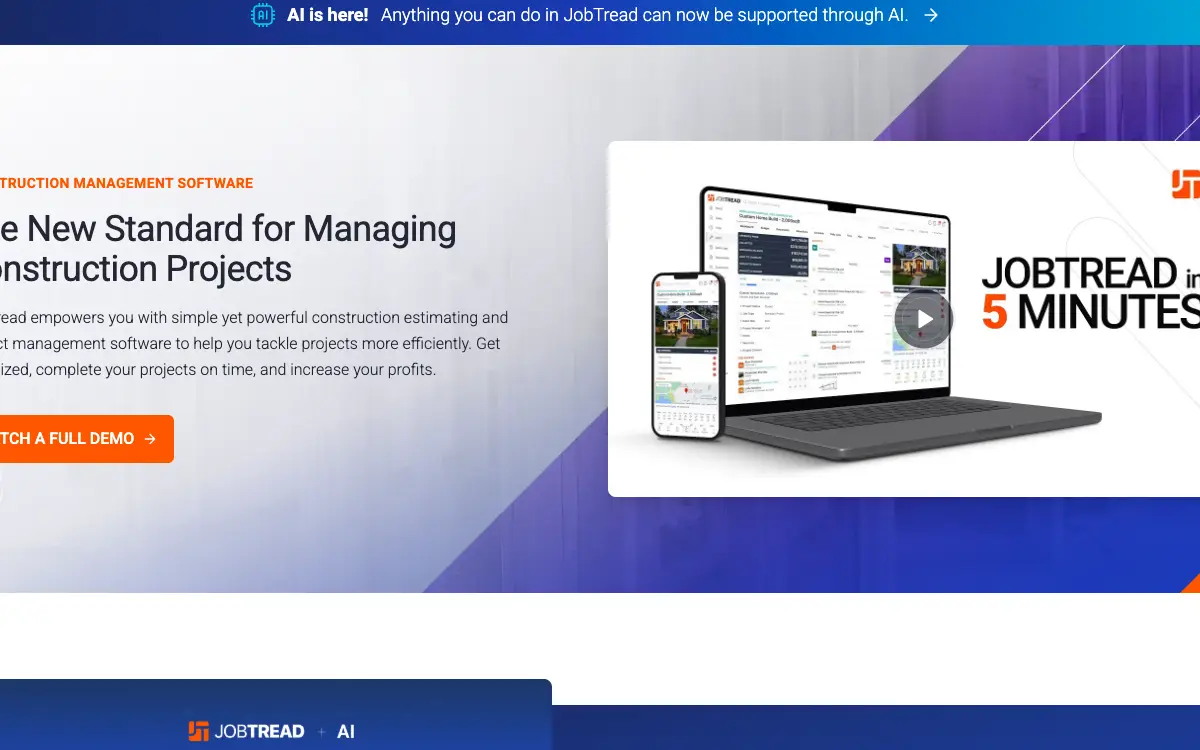 JobTread pricing page as published on the vendor's own site