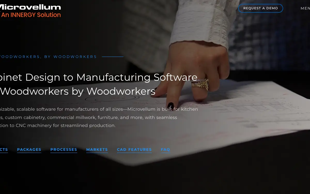 Microvellum pricing page as published on the vendor's own site