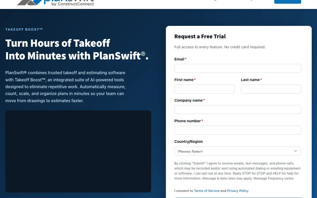 PlanSwift pricing page as published on the vendor's own site