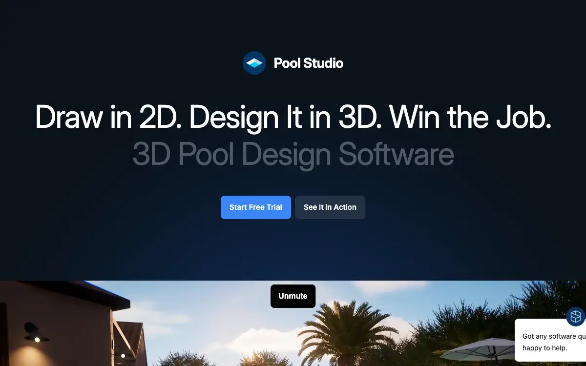 Pool Studio pricing page as published on the vendor's own site