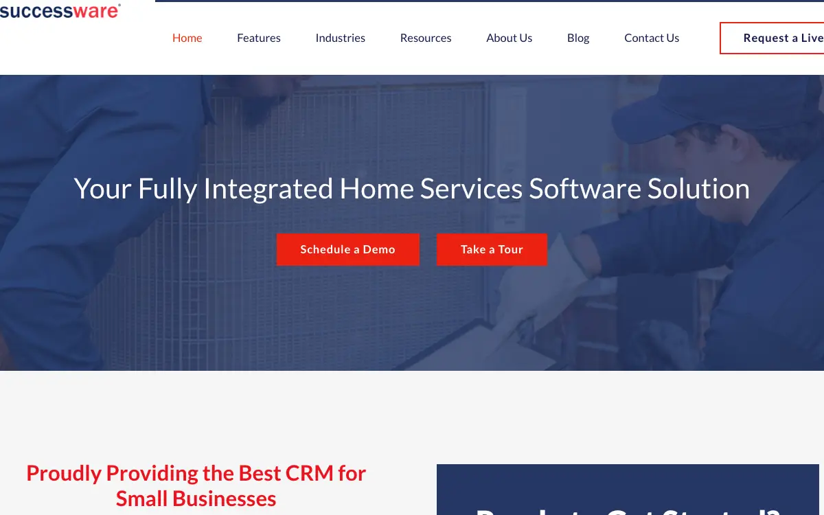 Successware pricing page as published on the vendor's own site