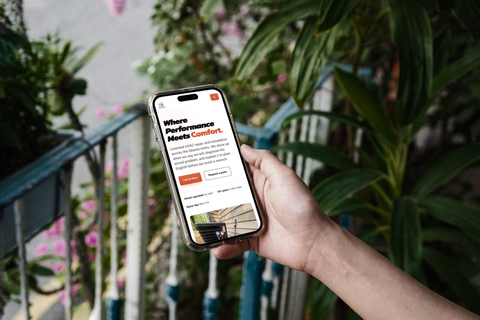 HyperTemp HVAC Atlanta — case study hero showing the rebuilt residential HVAC contractor website