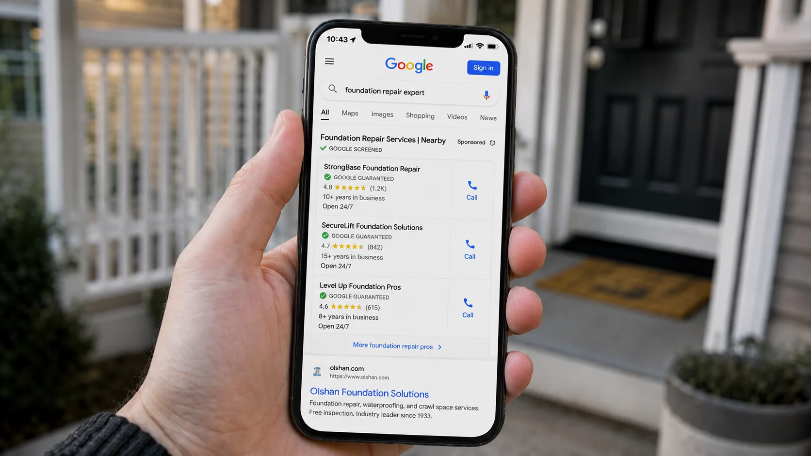 Google Serp Local Services Phone — Foundation Repair