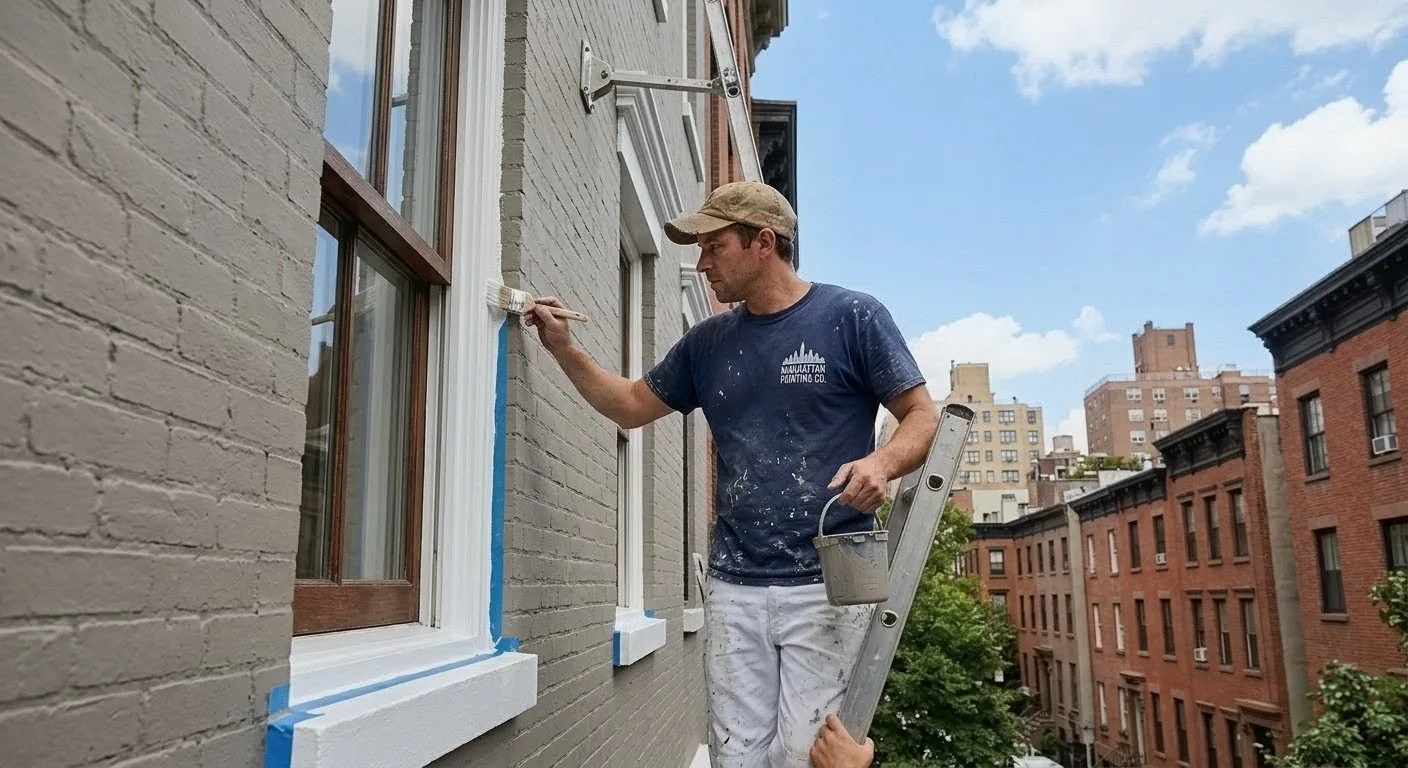 Painting and decorating work on a residential interior