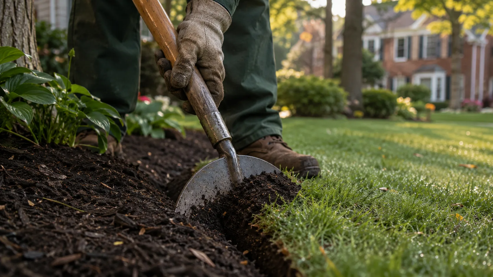 Fresh Edging Bed Cut — Landscaping