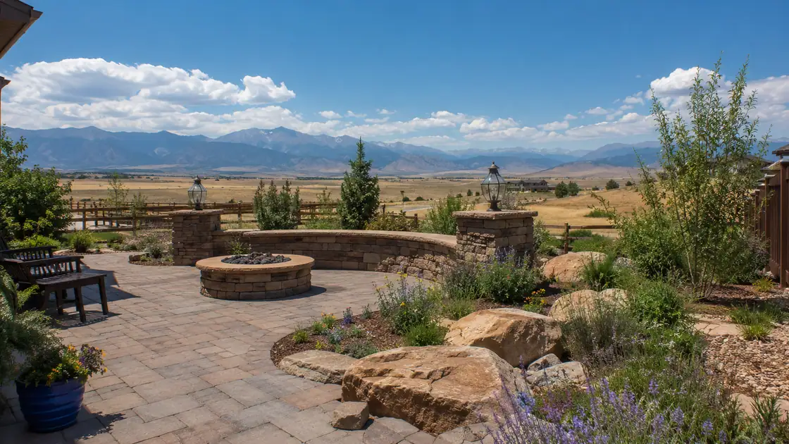 Durable hail-hardy hardscape backyard built for the Colorado climate