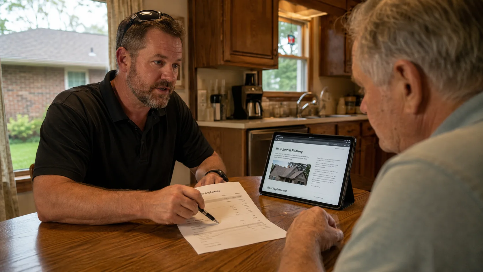 Kitchen Table Estimate — Roofing