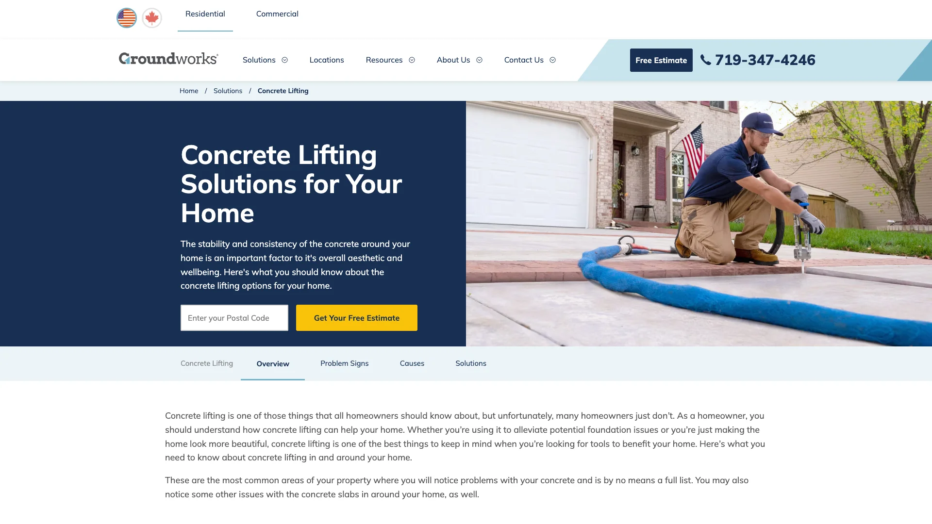 Google PageSpeed Insights results for the Groundworks Spartanburg crawl space page showing a mobile lab score of 97 out of 100